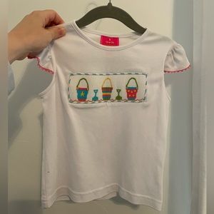 Beach Smocked Top Girls 4t